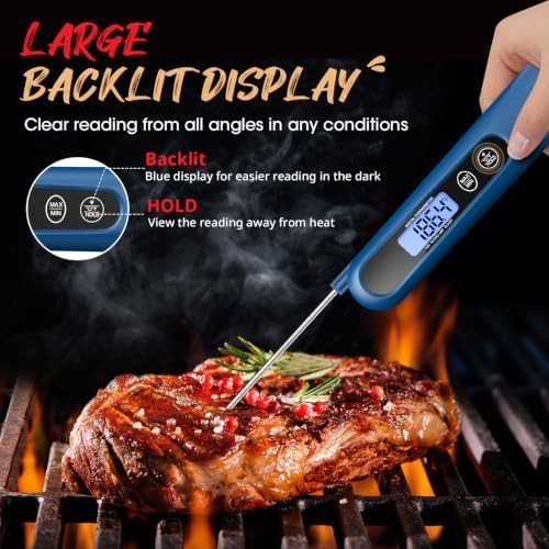 Blue Instant Read Digital Food Thermometer — photo 4